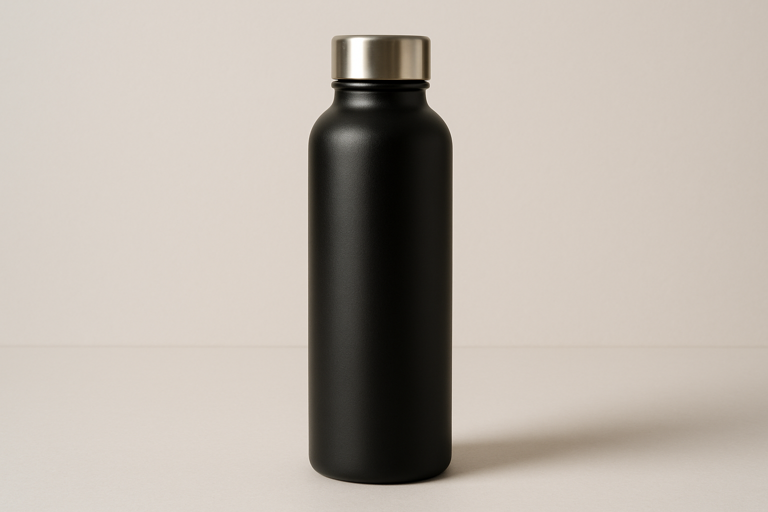 black steel bottle